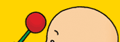Caillou playing the drum